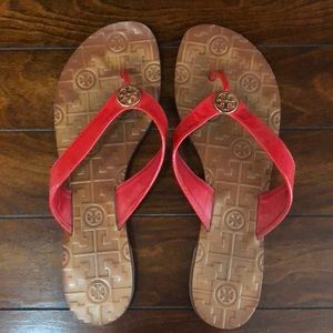Tory Burch Terra Thong red sandals